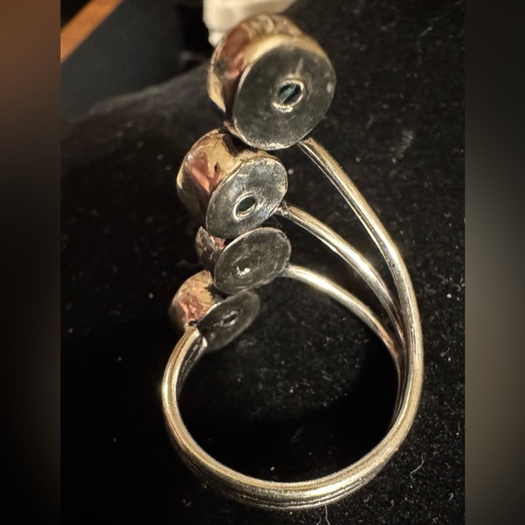 Beautiful Blue Topaz 8.5 Ring 925 Silver Plated - Picture 8 of 13